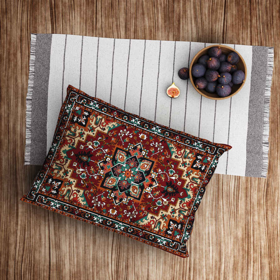 Persischer Samtkissenbezug – Standardgröße Modell Tiara – Klassischer Charme (x2)