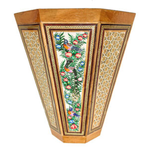 Persischer Holz-Abfalleimer – Khatamkari Barjasteh Design
