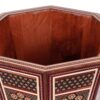 Persischer Holz-Abfalleimer – Khatamkari Blumenmotiv