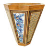 Persischer Holz-Abfalleimer – Khatamkari Kiarash Stil