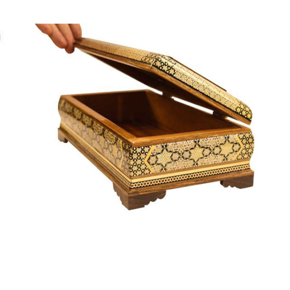 Persischer Abfalleimer & Taschentuchbox – Khatamkari Golden