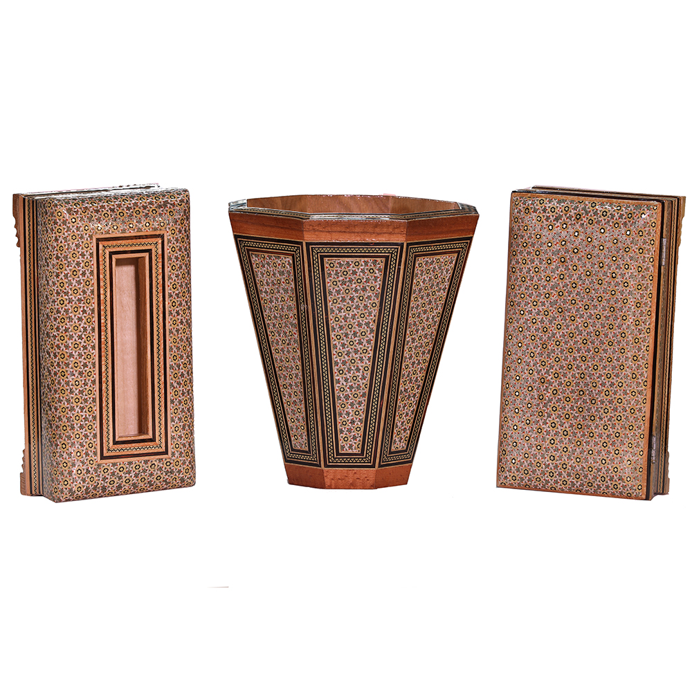 Persischer Abfalleimer & Taschentuchbox – Khatamkari Rana