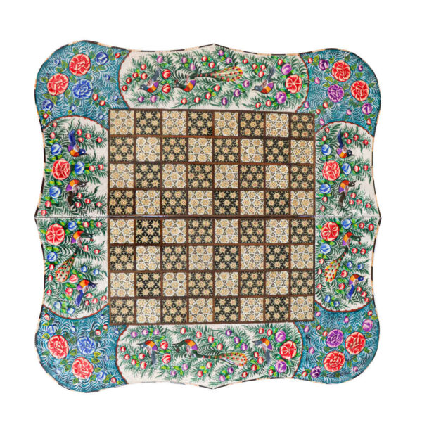 Persisches hölzernes Intarsien-Schachbrett Modell Miniatur