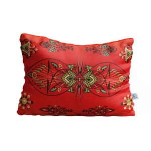Restful Comfort Kopfkissen – Samtbezug Orange Modell Fara (2x)