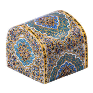 Handgefertigte Knochen-Schmuckbox mit persisch inspiriertem Majnun-Muster