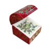 Handgefertigte Knochen-Schmuckbox mit persischem Tazhib-Muster