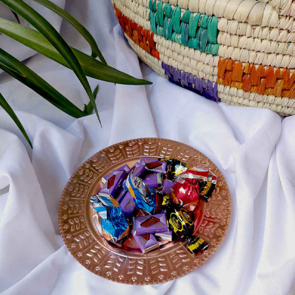 Persische Kupfer-Geschirrplatte – Modell Atrisa