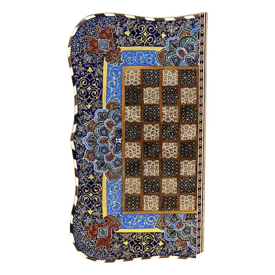 Persisches Khatamkari-Holz-Schachbrett Modell Foad