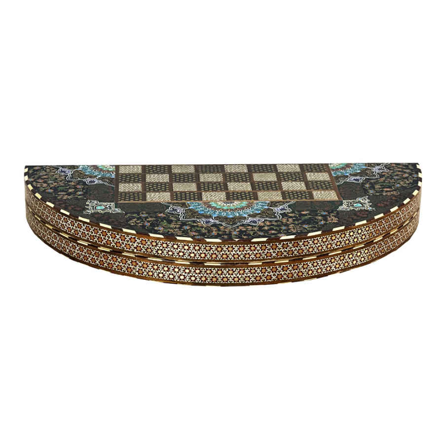 Persisches Intarsien-Schachbrett Modell Rund