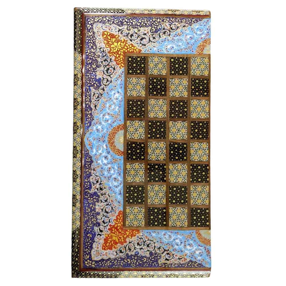 Persisches eingelegtes hölzernes Intarsien-Schachbrett Modell Sadaf