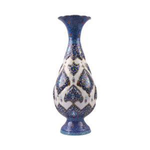 Dekorative Kupfervase, handbemalt mit Persischer Minakari-Emaille Bahar