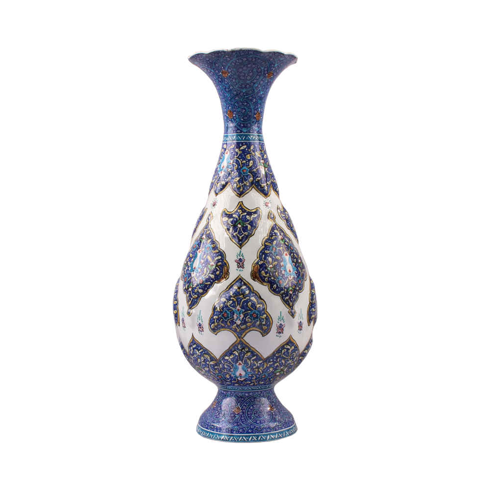 Dekorative Kupfervase, handbemalt mit Persischer Minakari-Emaille Bahar