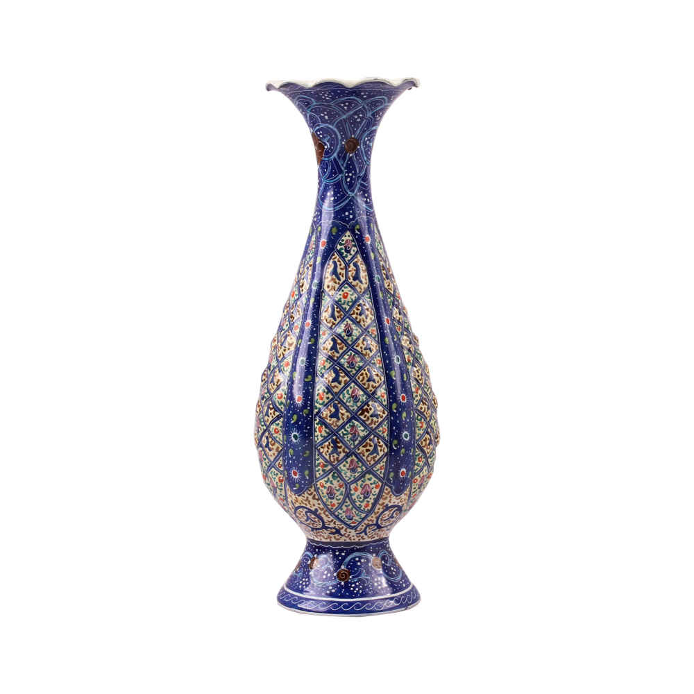Dekorative Kupfervase, handbemalt mit Persischer Minakari-Emaille Hasti