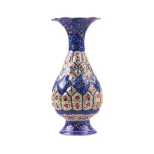 Dekorative Kupfervase, handbemalt mit Persischer Minakari-Emaille Samin