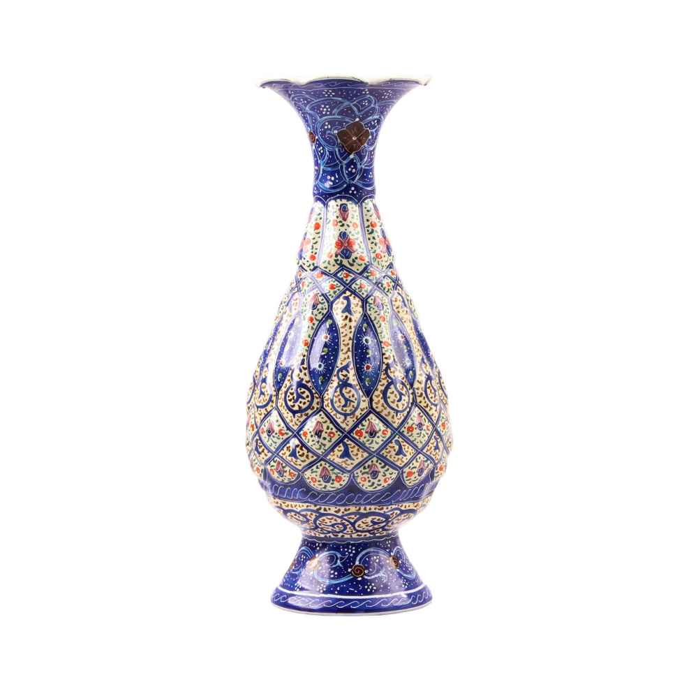 Dekorative Kupfervase, handbemalt mit Persischer Minakari-Emaille Saye