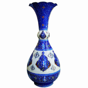 Dekorative Kupfervase, handbemalt mit Persischer Minakari-Emaille Toranji