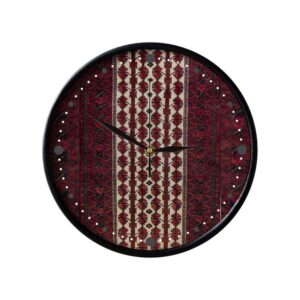 Persisch inspirierte analoge Wanduhr mit Muster – Baloch