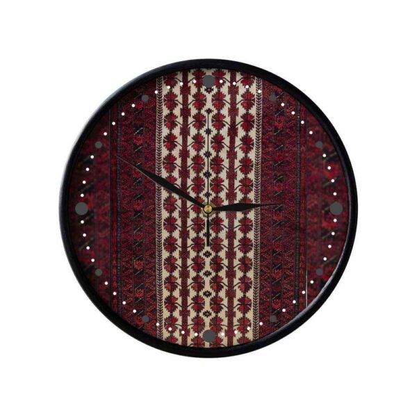 Persisch inspirierte analoge Wanduhr mit Muster - Baloch