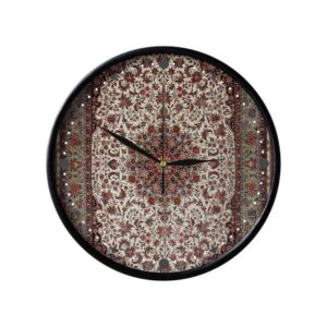 Persisch inspirierte analoge Wanduhr mit Muster – Bijar