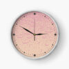 Persisch inspirierte analoge Wanduhr mit Muster - Kalligraphie