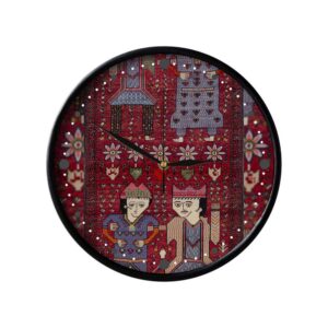 Persisch inspirierte analoge Wanduhr mit Muster – Eshgh