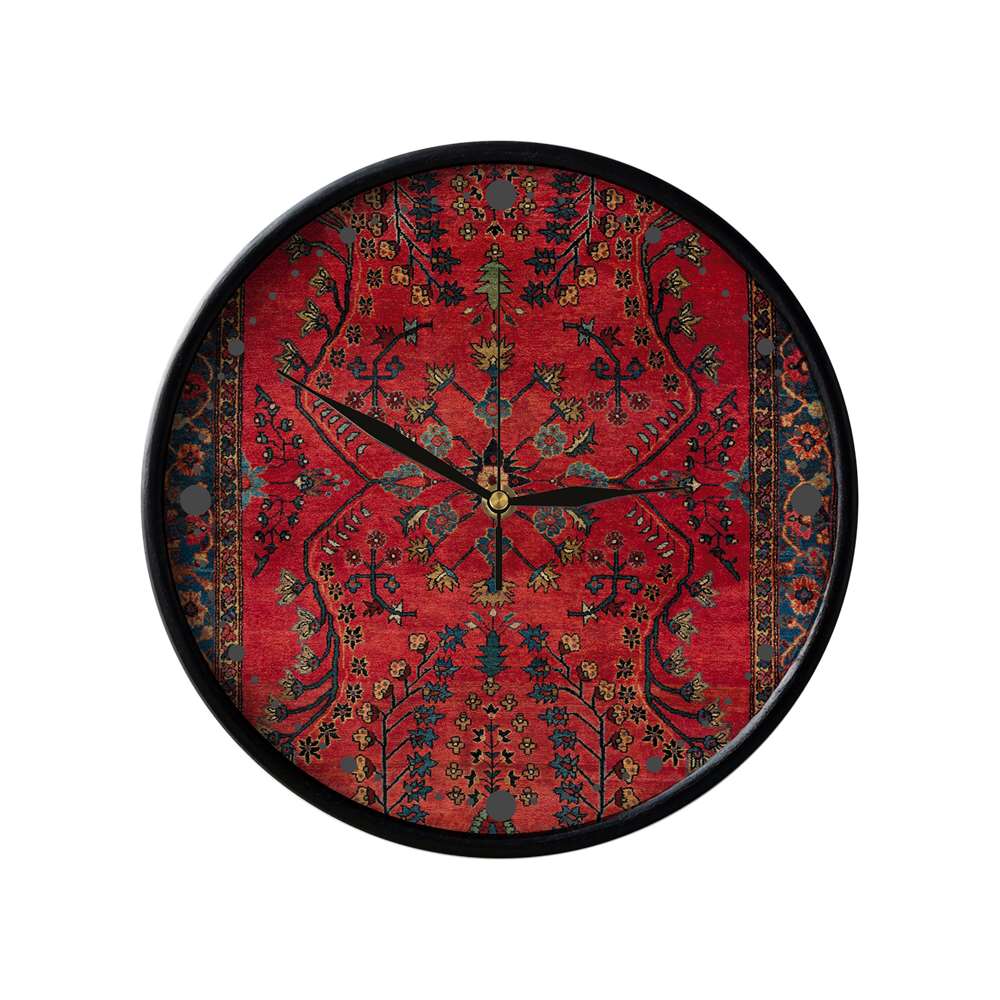 Persisch inspirierte analoge Wanduhr mit Muster - Farsh