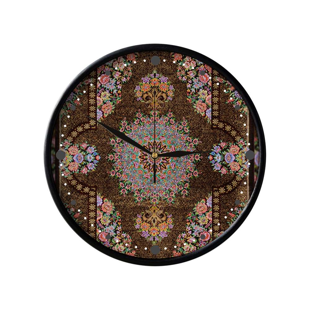 Persisch inspirierte analoge Wanduhr mit Muster - Ghali