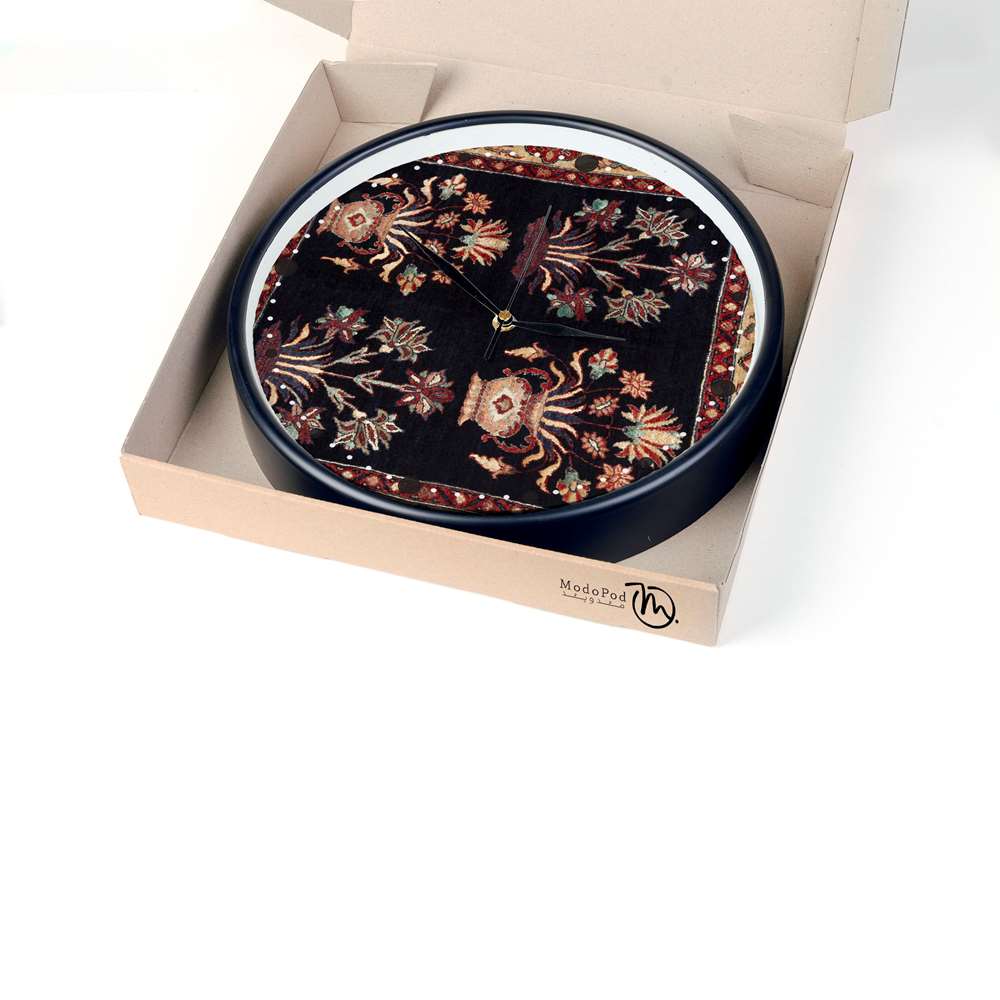 Persisch inspirierte analoge Wanduhr mit Muster – Ghalicheh