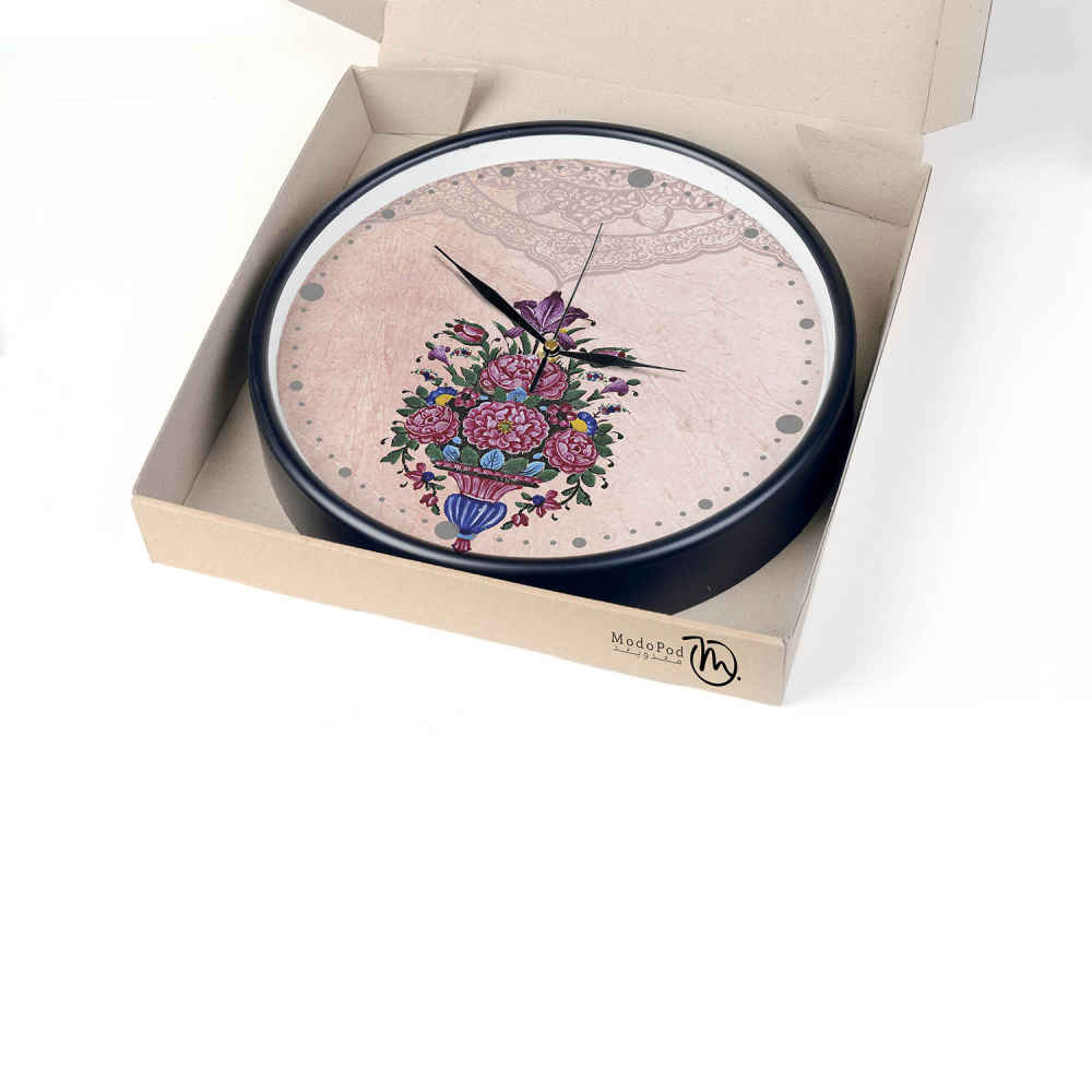 Persisch inspirierte analoge Wanduhr mit Muster – Goldan