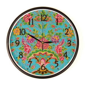 Persisch inspirierte analoge Wanduhr mit Muster – Lava