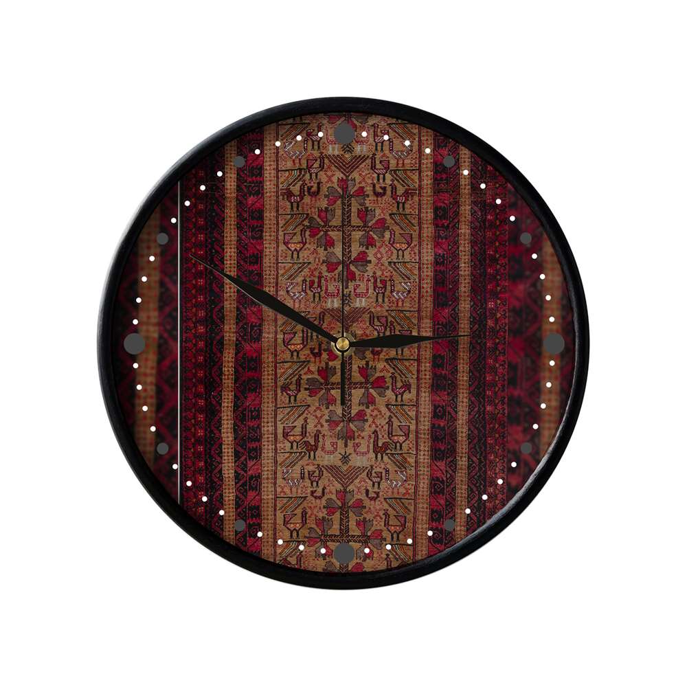 Persisch inspirierte analoge Wanduhr mit Muster - Morghi