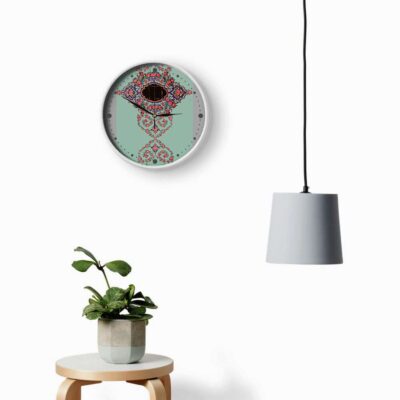 Persisch inspirierte analoge Wanduhr mit Muster – Nojavan