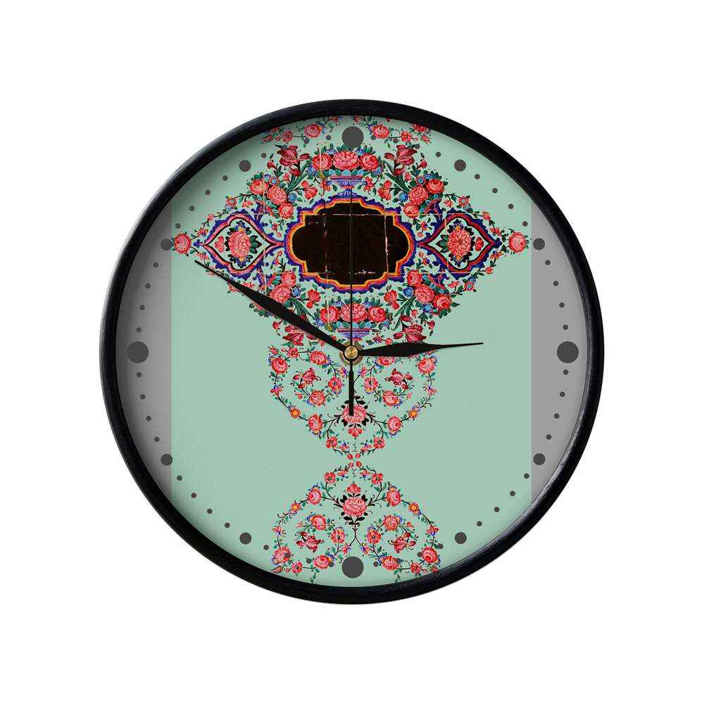 Persisch inspirierte analoge Wanduhr mit Muster - Nojavan