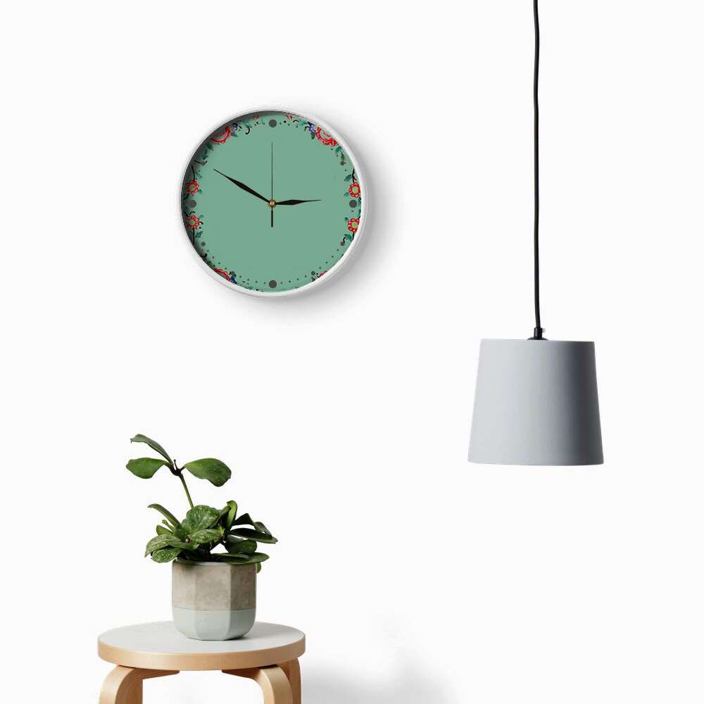 Persisch inspirierte analoge Wanduhr mit Muster – Taranom