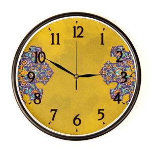 Persisch inspirierte analoge Wanduhr mit Muster – Tarsim