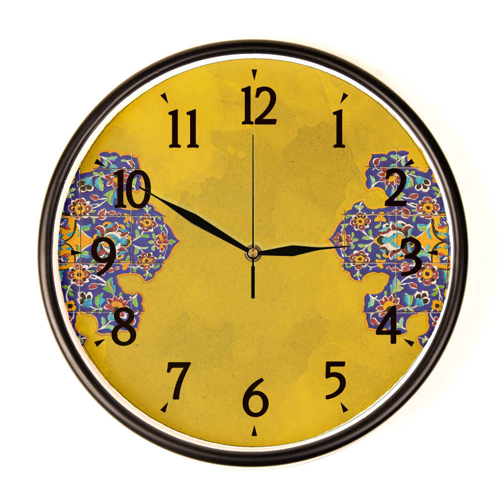 Persisch inspirierte analoge Wanduhr mit Muster - Tarsim