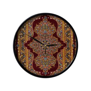 Persisch inspirierte analoge Wanduhr mit Muster – Toreh