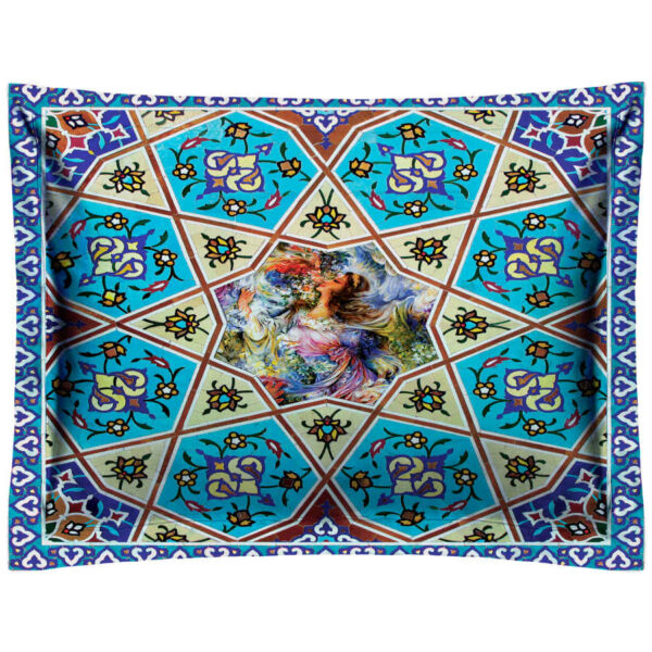 Persischer Samtkissenbezug – Standardgröße Modell Rokh (x2)