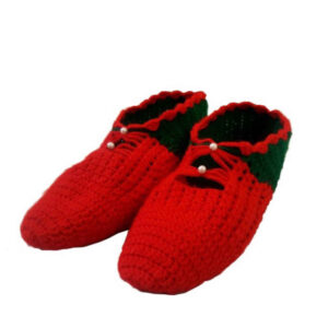 Häkelslippers für Damen aus Baumwolle, gestrickt Modell Elika
