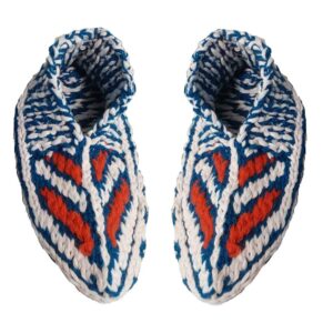 Aserbaidschanische Häkelslippers für Damen aus Acrylfaser, gestrickt Modell Farima