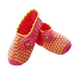 Häkelslippers für Damen aus Baumwolle, gestrickt Modell Golsa