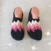 Häkelslippers für Damen aus Baumwolle, gestrickt Modell Hashti