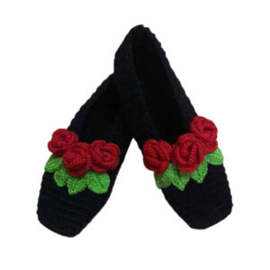 Häkelslippers für Damen aus Baumwolle, gestrickt Modell Khatoon