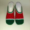 Häkelslippers für Damen aus Baumwolle, gestrickt Modell Yalda Wassermelone