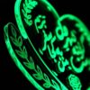 Persische 3D LED Nachttischlampe Liebeszitat "Shahre Del"