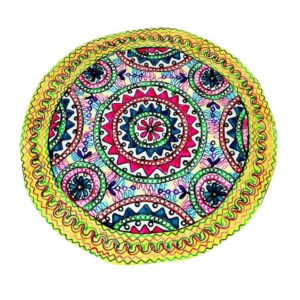 Handbestickte Runde Tischdecke Modell Khorshid