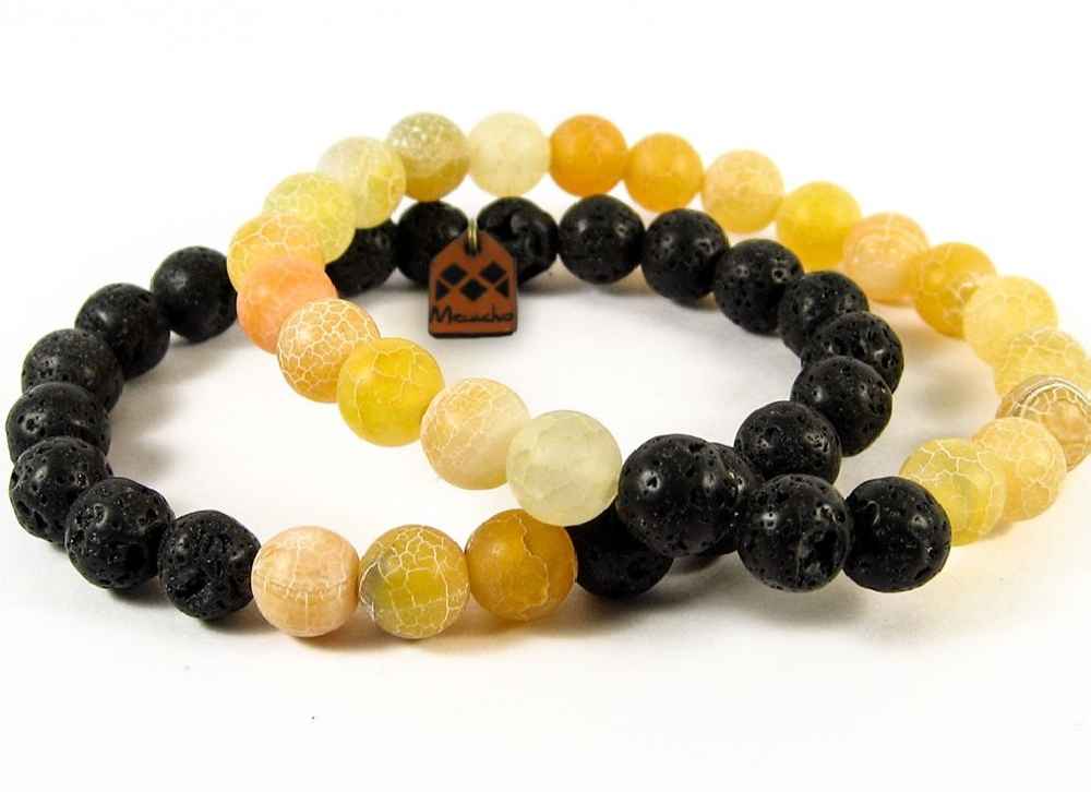 Set aus 2 Perlenarmbändern für Damen und Herren – Khorshid Modell