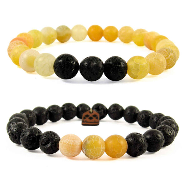 Set aus 2 Perlenarmbändern für Damen und Herren – Khorshid Modell