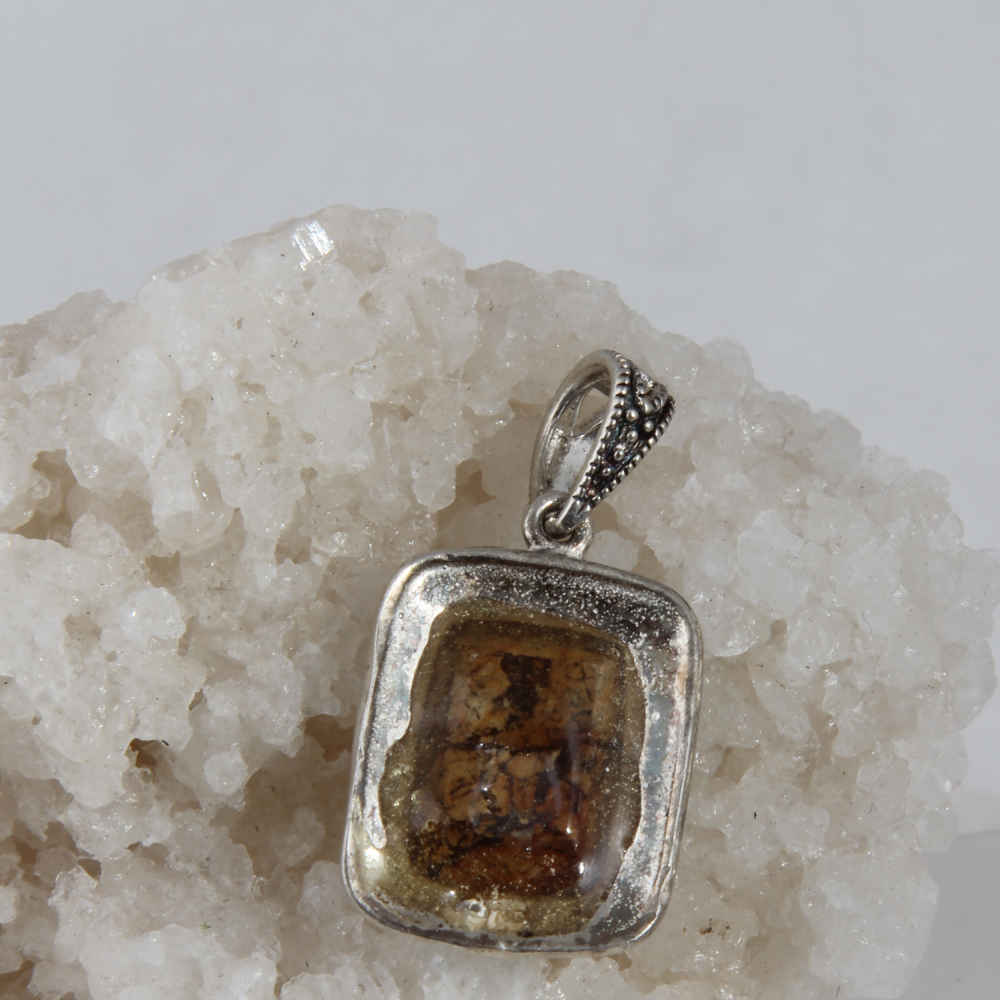 Persischer Silberanhänger mit Türkis-Edelstein Eram