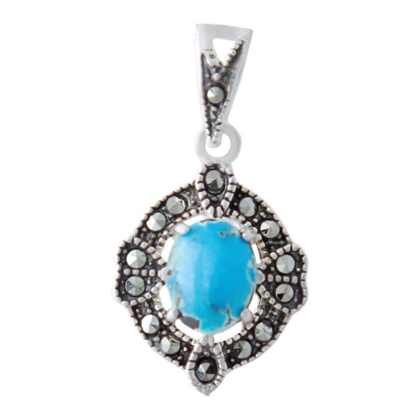 Persischer Silberanhänger mit Türkis-Edelstein Helen